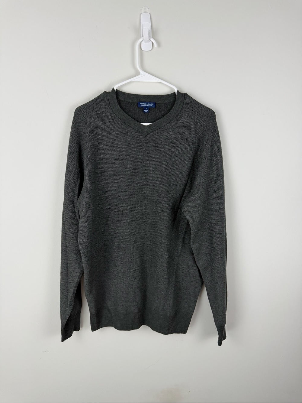 Peter Millar Charcoal V-Neck Men's Sweater